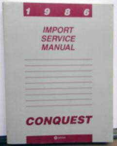 1986 Dodge Conquest Dealer Service Shop Repair Manual