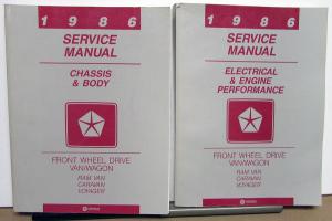 1986 Dodge Caravan & Plymouth Voyager Front Wheel Drive Van Service Shop Manual