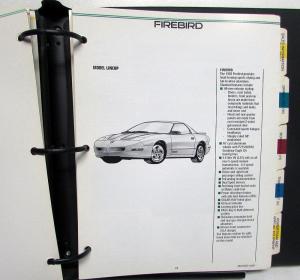 1993 Pontiac Dealer Album Trans Am Firebird GTA Formula Grand Am Prix Bonneville