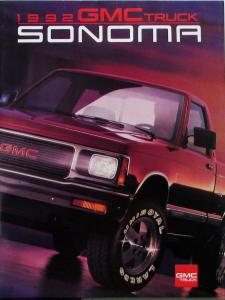 1992 GMC Sonoma Pickup Truck Syclone 2- 4-WD Sales Brochure Original