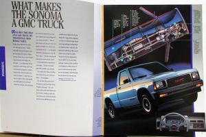 1992 GMC Sonoma Pickup Truck Syclone 2- 4-WD Sales Brochure Original