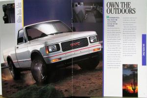 1992 GMC Sonoma Pickup Truck Syclone 2- 4-WD Sales Brochure Original