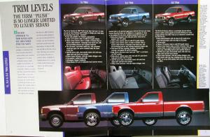 1992 GMC Sonoma Pickup Truck Syclone 2- 4-WD Sales Brochure Original