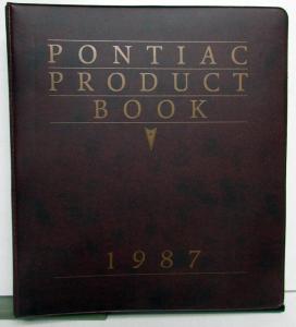 1987 Pontiac Dealers Album Product Book Fiero Trans Am Firebird Grand Am Prix
