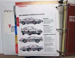 1990 Pontiac Dealers Album Paint Chips Upholstery Trans Am Firebird Formula GTA