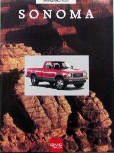 1993 GMC Sonoma SLE SLS SL Pickup Truck Sales Brochure Original