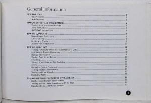 2003 General Motors Passenger Car and Light Truck Towing Instructions Manual