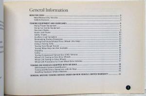 2004 General Motors Passenger Car and Light Truck Towing Instructions Manual