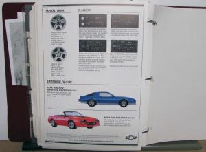 1988 Chevrolet Advance Product Information Dealers Album Corvette Camaro