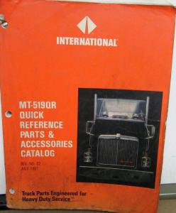 International Truck Quick Reference Parts & Accessories Catalog 1977-1991