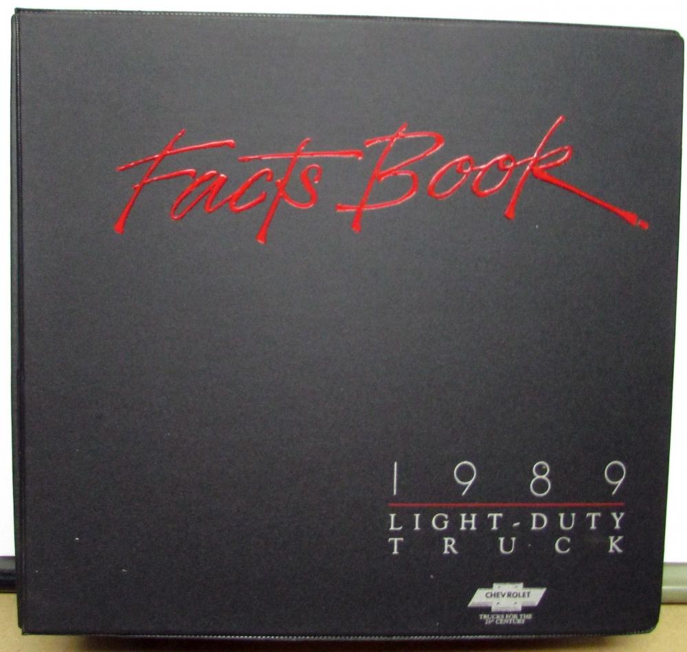 1989 Chevrolet Dealers Album Facts Comparison Light Duty Truck Toyota Dodge Ford