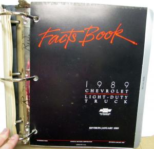 1989 Chevrolet Dealers Album Facts Comparison Light Duty Truck Toyota Dodge Ford
