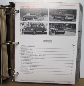 1989 Chevrolet Dealers Album Facts Comparison Light Duty Truck Toyota Dodge Ford