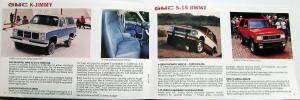 1985 GMC Light & Medium Duty  Pickup Trucks Jimmy Suburban Vans Sales Brochure