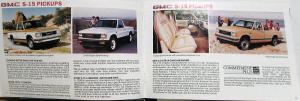 1985 GMC Light & Medium Duty  Pickup Trucks Jimmy Suburban Vans Sales Brochure