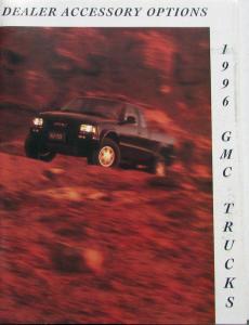 1996 GMC Truck Dealer Accessory Options Sales Brochure Catalog DEALER ONLY ITEM