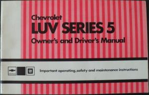 1976 Chevrolet Luv Series 5 Pickup Truck Owners Drivers Manual
