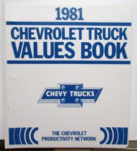 1981 Chevrolet Dealers Album Truck Values Book Paint Chips Upholstery Options