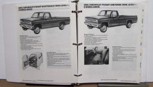1981 Chevrolet Dealers Album Truck Values Book Paint Chips Upholstery Options