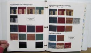 1981 Chevrolet Dealers Album Truck Values Book Paint Chips Upholstery Options