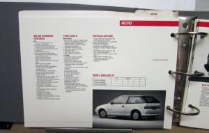 1991 Geo Dealers Album Options Specs ComparisonPrizm Storm Tracker Metro