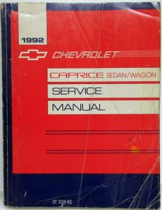 1992 Chevrolet Caprice Sedan/Wagon Service Shop Repair Manual