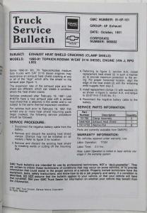1992 GMC and Chevrolet Truck Service and Product Campaign Bulletins