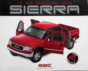 2000 GMC Sierra Pickup Truck  Professional Grade Data Sheet Original