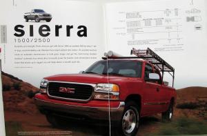 2001 GMC Light Commerical Vans Pickup Trucks Utility Vehicles Sales Brochure