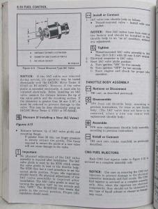 1992 Chevrolet C/K Service Shop Repair Manual Supplement - Natural Gas Powered