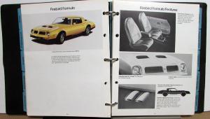 1976 Pontiac Dealer Sales Album Specs Options Firebird Trans Am Grand Prix