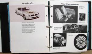 1976 Pontiac Dealer Sales Album Specs Options Firebird Trans Am Grand Prix