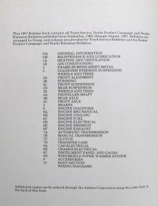 1987 GMC and Chevrolet Truck Service and Product Campaign Bulletins