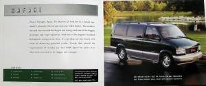 2001 GMC Safari Van Truck Sales Brochure Original