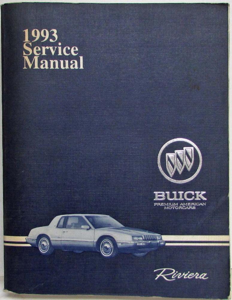 1993 Buick Riviera Service Shop Repair Manual