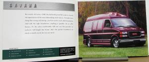 2001 GMC Savana Van Truck Sales Brochure Original