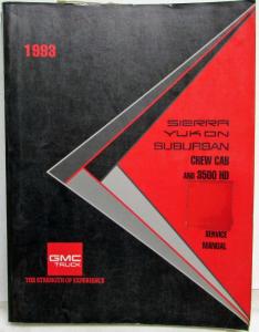 1993 GMC Sierra Yukon Suburban Crew Cab and 3500 HD Service Shop Repair Manual