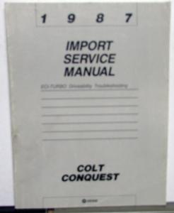 1987 Dodge Colt Chrysler Conquest Service Shop Manual ECI-Turbo Troubleshooting