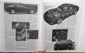1998 Chevrolet Corvette Dealer Album Data Book Interior Exterior Selections