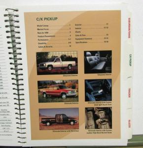 1998 Chevy Truck Product Guide Dealers Album Color Trim S10 C/K Blazer