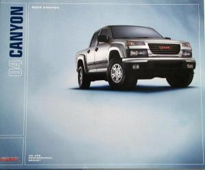 2004 GMC Canyon Pickup Truck Sales Brochure Original