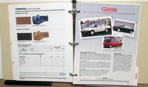 1990 Chevrolet Fleet Dealers Album Buyers Guide Color Selection Camaro Geo Truck