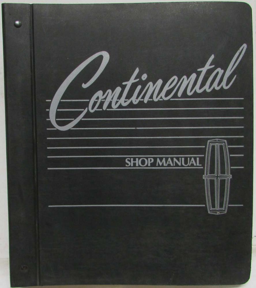 1988 Lincoln Continental Service Shop Repair Manual