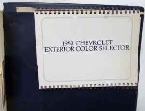 1980 Chevrolet Salesmens Guide Album Paint Chips Passenger Car Corvette Camaro