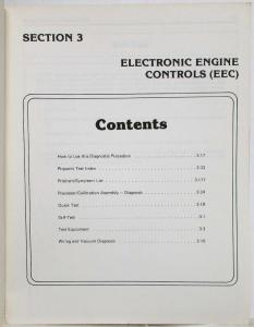 1982 Ford Cars & Light Truck EEC-III Tester Manual - Engine/Emissions Diagnosis