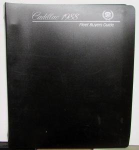 1988 Cadillac Fleet Buyers Guide Dealers Album Paint Chips Brougham Seventy Five