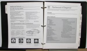 1988 Cadillac Fleet Buyers Guide Dealers Album Paint Chips Brougham Seventy Five