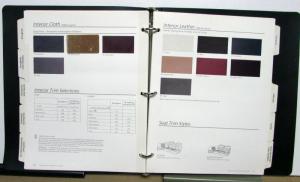 1988 Cadillac Fleet Buyers Guide Dealers Album Paint Chips Brougham Seventy Five