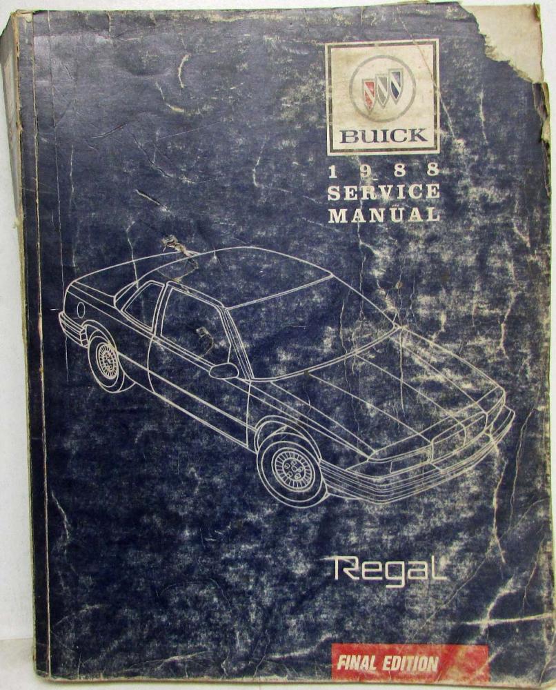 1988 Buick Regal Service Shop Repair Manual