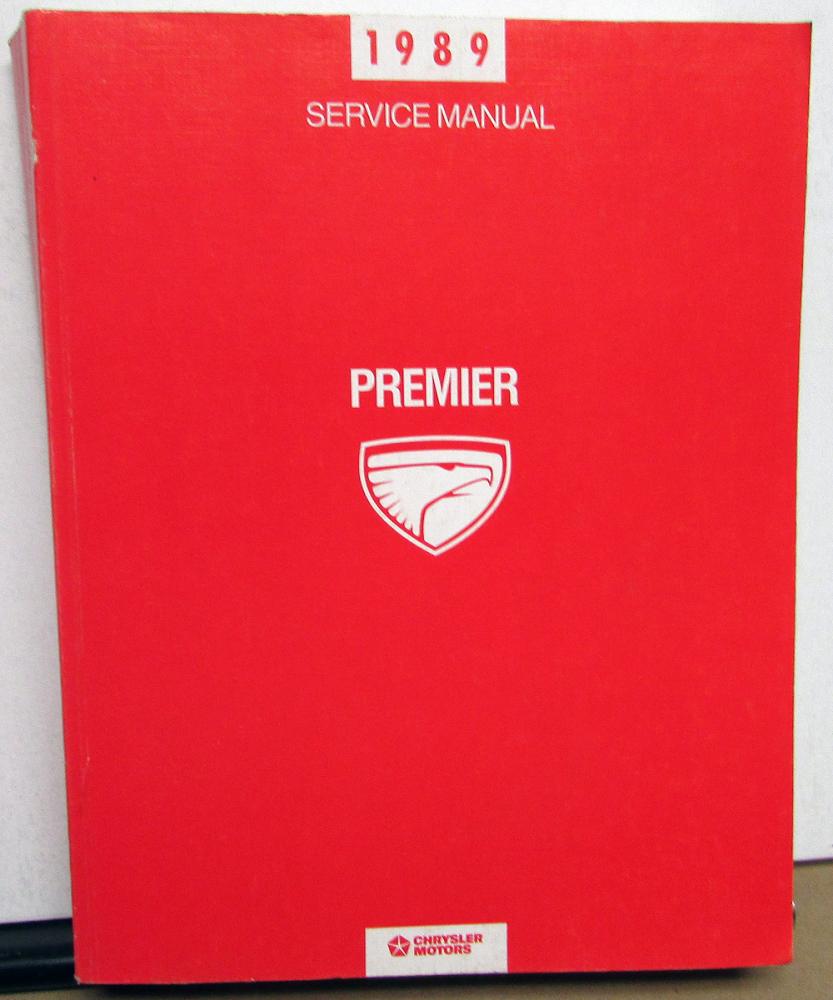 1989 Jeep Dealer Eagle Premier Service Shop Repair Manual Book Original